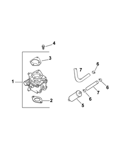 Kohler Engine Fuel System Diagram and Parts List for 46F 4X4-1I018G-1I019G-37ACH010 Cub Cadet Lawn Tractor Accessories